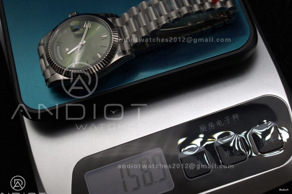 Dial Green on GSF Bracelet DayDate SS Bezel A2836 Gain 40 Roman President Weight 0418